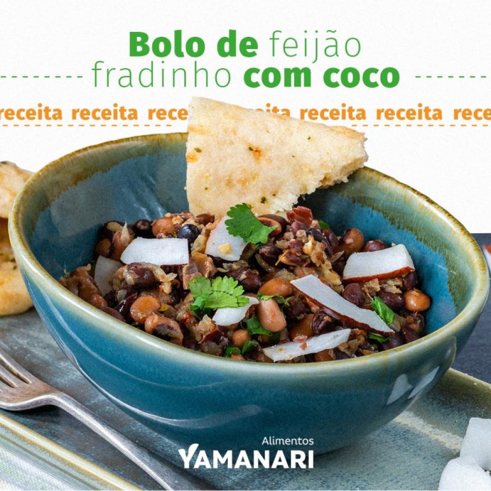 Bolo de Feijão Fradinho com Coco